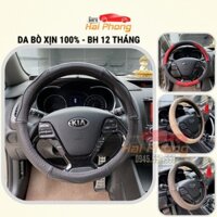 Bọc Vô Lăng, Tay Lái Ô Tô Chất Liệu Da Bò Thật 100%- J742 Size 38cm Cho Mọi Dòng Xe Từ 4 Đến 16 Chỗ