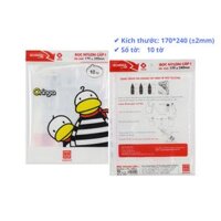 Bọc vở nilon cấp I Hồng Hà 3245 tập 10 chiếc, KT 170x240mm