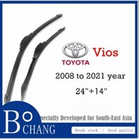 Bochang Bộ 2 Cần Gạt Nước Bằng Silicon Cho Xe Hơi toyota vios 2008 to 2022