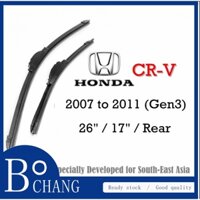 Bochang gen3 Bộ Cần Gạt Nước Bằng Silicon Cho Xe Hơi honda crv 2007-2011 model cr-v suv