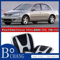 Bochang Miếng Dán logo 3d Bằng acrylic Màu Đen Trang Trí Vô Lăng Xe Hơi honda civic 2000-2005