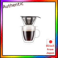 BODUM Coffee Maker Dripper POUR OVER Plastic Drip Coffee Maker 350ml Clear Stainless Steel Filter Plastic One Cup Coffee Maker Outdoor [Genuine Product] K11872-10SA