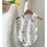 Body chíp cho bé trai ( Mẫu 07 ) Xô nhăn muslin