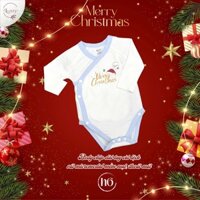 Body chip dài tay cài lệch thương hiệu Luxry kiểu dáng kimono cho bé yêu từ 0 đến 9 tháng