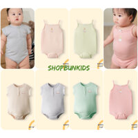Body chip PUNCHUN cộc tay cài khuy bổ trụ sơ sinh vải cotton mỏng hè MADE IN VIỆT NAM