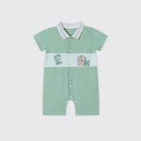 Body cộc tay La Pomme Cún con phối màu -  Xanh