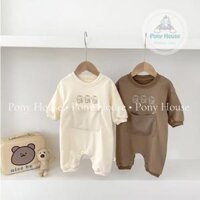 Body Dài Nỉ Hình 3 Con Gấu Mềm Mại Cho Bé Trai Bé Gái Hàng Quảng Châu
