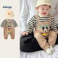 Body dài tay cho bé gái bé trai Hình Thú đáng yêu, Bodysuit cho bé chất lót lông mềm mịn, Bộ liền quần cho bé từ 3-12kg