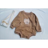 Body dài tay Thu Đông bộ đồ liền thân cotton da cá cho bé trai 3-36 tháng MiniChann