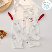 Body hè vải cotton xược mềm mát tay viền đỏ