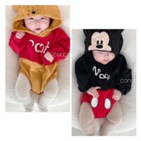 Body Hình Thú Chuột Mickey Và Gấu Pooh Cho Bé