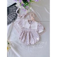 Body hoa nhí tím cổ thuyền cộc tay ➕ KÈM TUBAN 💯 cho bé gái 0-18 tháng CHUNKIDS