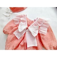 Body jum suit cho bé gái 3-13kg ( Tặng nón và giày vải)