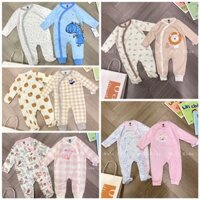 Body Liền Thân Cho Bé⚡️FREE SHIP⚡️Set 2c Body Liền Tất  Liền Thân Cho Bé Sơ Sinh Giữ Ấm Vào Mùa Đông