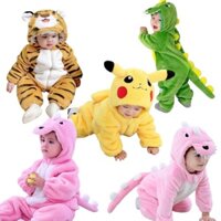 Body Lông chính phẩm loại 1 thiết kế hình thú Khủng Long Hổ vàng pIkachu gấu đáng yêu dễ thương cho bé từ 4 đến 28kg