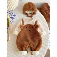 Body Lông Mềm Mịn Ấm Áp Cho Bé Mùa Đông, Bodysuit, Đồ Liền Thân