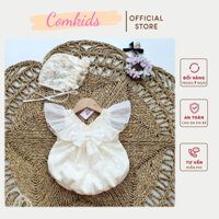 Body Mũ Ren Cánh Tiên Cho Bé Gái, Đồ Sơ Sinh, Đầy Tháng, Thôi Nôi Từ 3kg Đến 13kg