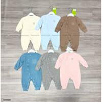 body sơ sinh dài cài lệch sợi tre Kidsmart shop cho bé  Anmina AMI0085