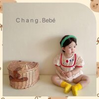 Body suit, body chip họa tiết chấm bi vải cotton thoáng mát dễ thương cho bé gái_ChangBebé