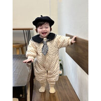 body suit cho bé gái dễ thương trần lông siêu ấm áp mùa đông