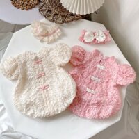 Body Tiểu Thư Bé Gái 🍓𝐅𝐑𝐄𝐄𝐒𝐇𝐈𝐏🍓  Body Tiểu Thư Em Bé Từ Ren Quả Bông Thêu Nổi 2 Lớp Cho Bé 3 - 12kg