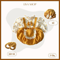 Body vàng túi hoa cho bé gái