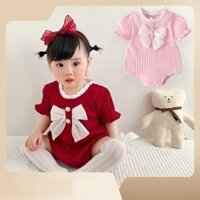 Body váy công chúa đỏ cho bé từ sơ sinh diện thôi nôi đầy tháng Lễ Tết