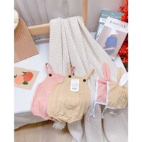 Body Yếm cho bé kèm mũ tai thỏ Dudi.House Quần áo cho bé trai bé gái chất cotton gân loại 1 5-10kg