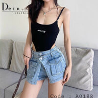 Bodysuit 2 dây DEIN in hoạ tiết marry năng động , cá tính A0188