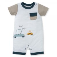 Bodysuit bé trai đùi Animo KK0325051-CC013 (0-12M,Trắng- Xám,NN02)