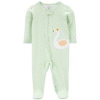 Bodysuit Carters cotton dài tay dài chân khóa kéo 2 đầu 6M