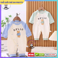 bodysuit cho bé , bộ Bodysuit dài tay chất vải Cotton mềm mịn có đủ size 1-6 tháng tuổi cho bé BDD3