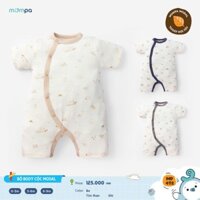 Bodysuit cộc tay cho bé sơ sinh Mompa 0-9 tháng cúc chéo vải Modal thấm hút mềm mại 472