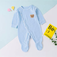 Bodysuit Dài Tay Liền Tất cho Bé Sơ Sinh Từ 3-15kg, Chất Liệu Mềm, Thoáng Khí
