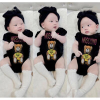 Bodysuit Gấu bùn mochinô cộc tay cho bé trai , gái , đồ sơ sinh body chip trẻ em , Kid_genz