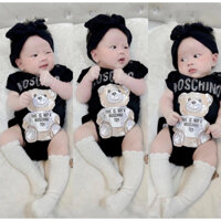 Bodysuit Gấu Mos cộc tay cho bé trai , gái ,  đồ sơ sinh  body chip trẻ em , Kid_genz