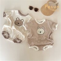 Bodysuit In Hình Mặt Gấu Cho Bé Từ 0-2 Tuổi