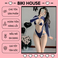 Bodysuit liền thân kèm áo lót phong cách bikini đi biển siêu xinh gợi cảm set đồ bơi dài tay quyến rũ BIKI HOUSE N923