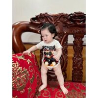 Bodysuit moschinô người dơi cộc tay cho bé trai , gái , đồ sơ sinh body chip trẻ em , Kid_genz