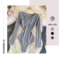 Bodysuit nữ dài tay cut out màu trơn BB04