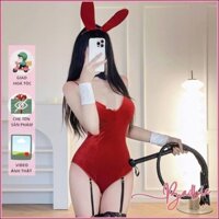 Bodysuit sexy cosplay thỏ Bunny CÓ ĐỆM Thỏ Nhung gợi cảm, đầm ngủ nữ body sexy indoor studio _ Mã: TN003