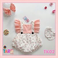 Bodysuit trái cherry bé gái❤️ FREESHIP ❤️ BODY em bé chất thô thêu phối thô cotton (kèm turban,giày vải) size ss