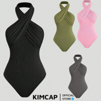 Bodysuit xoắn ngực vòng dây cổ - 4 màu ( Hàng Auth )