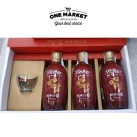 (Bohae) 복분자 Rượu dâu tằm Hàn Quốc set 3 chai kèm chén (375ml*3)
