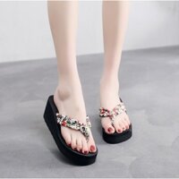 Bohemian Flip-Flops Dép Nữ Giày Nữ Học Sinh Phiên Bản Hàn Quốc Bên Ngoài Mặc Dép Dép Phong Cách Mới Cao Cấp-