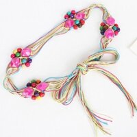 Bohemian Phong Cách Dân Tộc Retro Tay Vải Thắt Lưng Dây Thắt Lưng Nữ Váy Đính Hạt Rộng Acrylic Phụ Kiện #YDG0114#