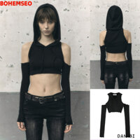 [Bohemseo] SHADOW CROP HOOD SLEEVE, ĐEN / CHÍNH HÃNG 100% / VẬN CHUYỂN NHANH CHÓNG