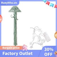 Boho Macrame Dream Catcher Handmade Dệt Trang Trí Có Dây Đèn Sứa Dream Catcher Để Treo Trang Trí