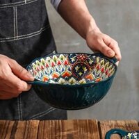 Boho Proof Double Ear Soup Trang chủ Mì ăn liền Gốm sứ Salad Giá trị cao Big Bowl Bún ốc Ramen