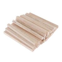 BolehDeals 30 Cây Gậy Vuông Bằng Gỗ Balsa Không Sơn Mô Hình Nhà Búp Bê Mini Thủ Công